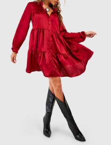 Rochie scurta Boohoo, rosu