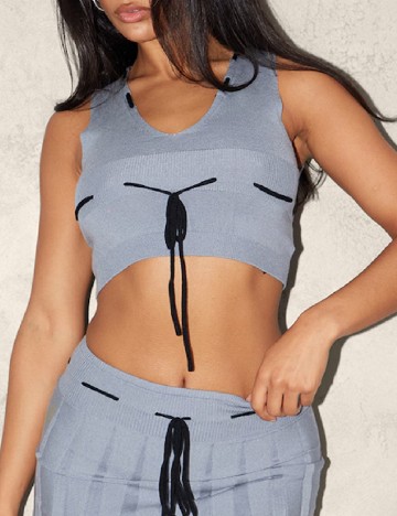 Top PrettyLittleThing, gri