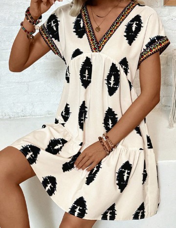 Rochie scurta SHEIN, crem