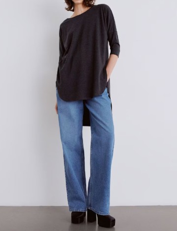 Bluza Oversize Reserved, gri inchis