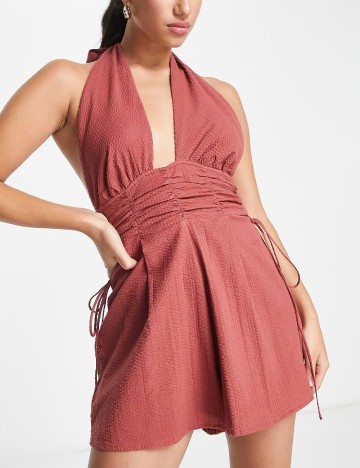 Salopeta ASOS, roz pudra inchis