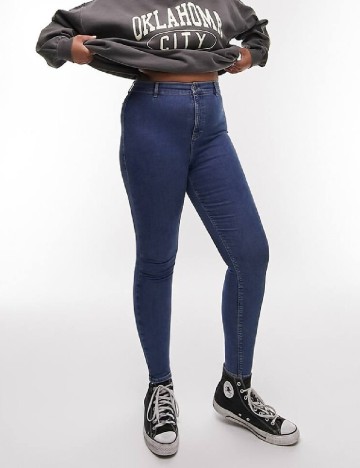 Blugi Top Shop Plus Size, albastru