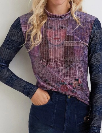 Bluza Desigual, mix culori