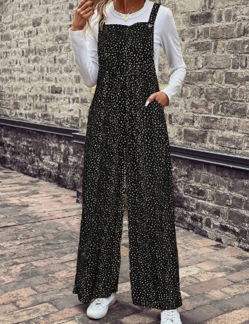 Salopeta SHEIN, negru/alb