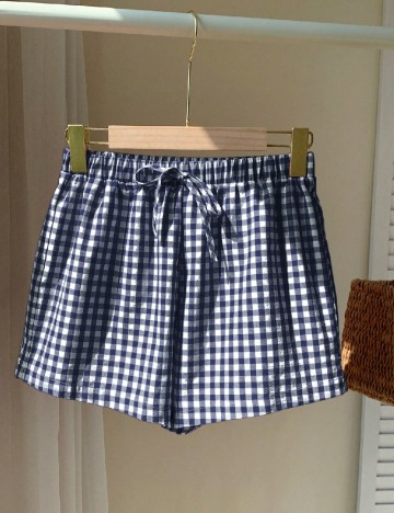 Pantaloni scurti SHEIN CURVE, albastru