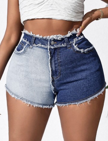 Pantaloni scurti SHEIN CURVE, albastru