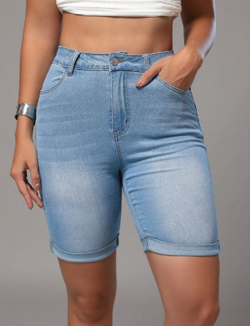 Pantaloni scurti SHEIN, albastru