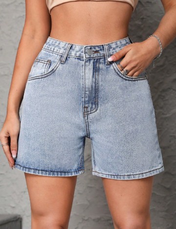 Pantaloni scurti SHEIN, albastru