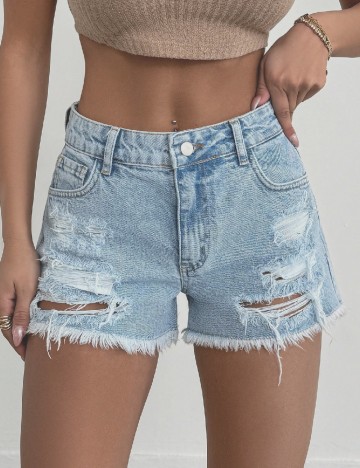 Pantaloni scurti SHEIN, albastru