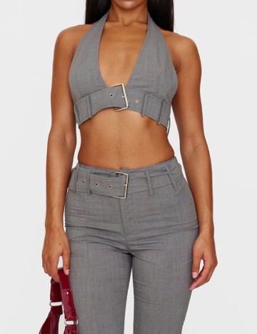 Top PrettyLittleThing, gri