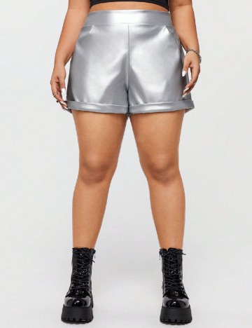 Pantaloni scurti SHEIN CURVE, gri