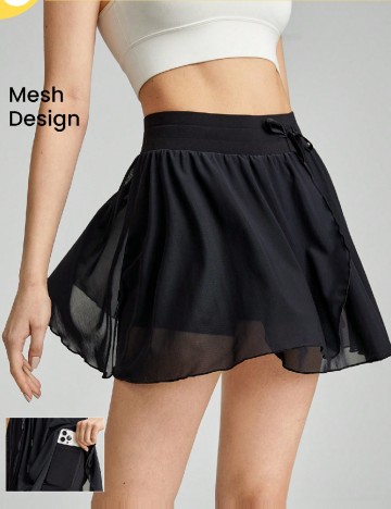 Fusta pantalon SHEIN, negru