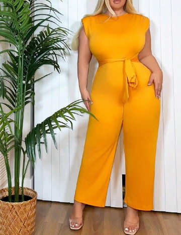 Salopeta SHEIN CURVE, galben