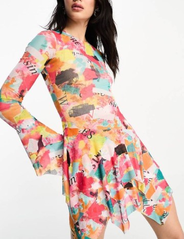 Rochie scurta Annorlunda, mix culori