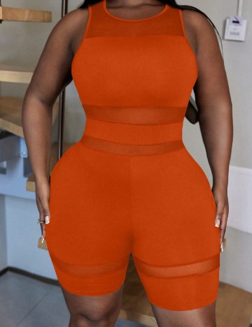 Salopeta SHEIN CURVE, portocaliu