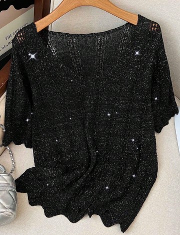 Bluza SHEIN CURVE, negru