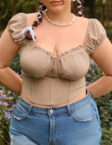 Top SHEIN CURVE, maro