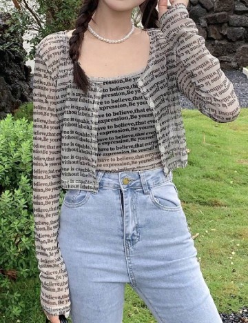 Top Dazy, crem/negru