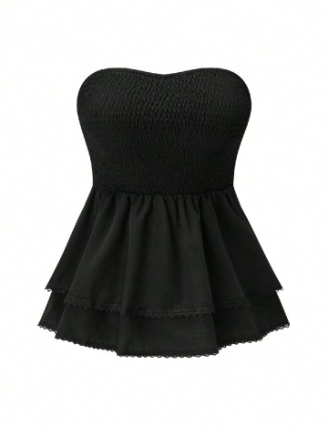 Top SHEIN CURVE, negru