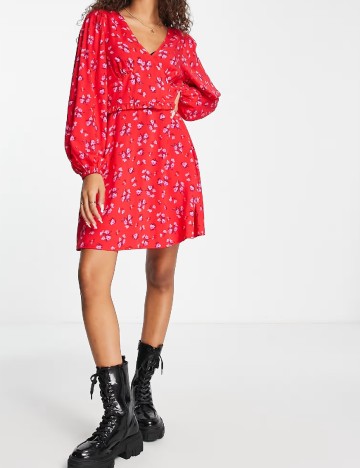 Rochie scurta Miss Selfridge, rosu