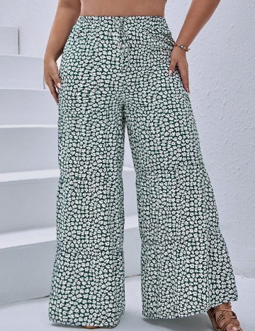 Pantaloni SHEIN CURVE, verde