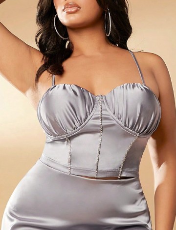 Top SHEIN CURVE, gri