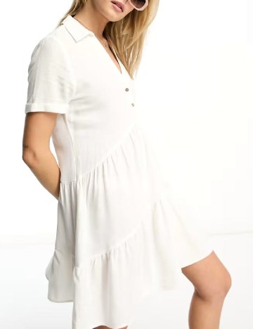 Rochie scurta Stradivarius, alb