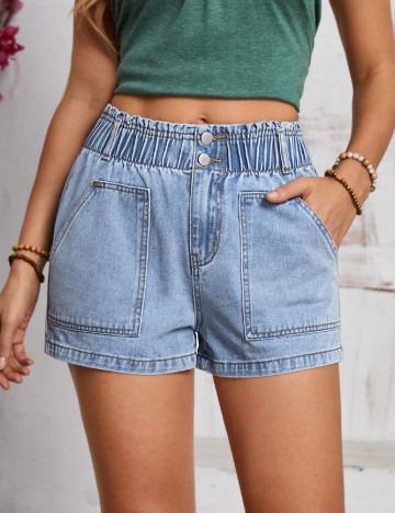 Pantaloni scurti SHEIN, albastru