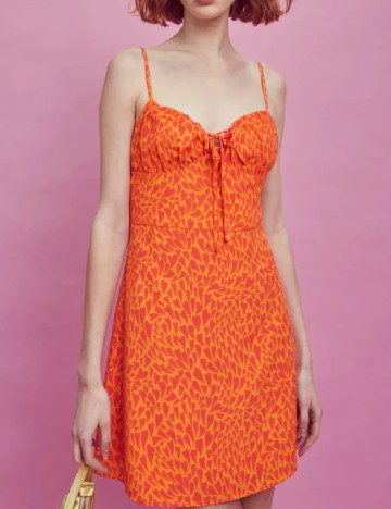Rochie scurta Collective The Label, portocaliu