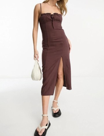 Rochie medie Pull&Bear, maro