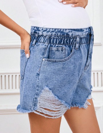 Pantaloni scurti SHEIN Maternity, albastru