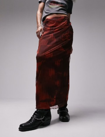 Fusta Top Shop, maro