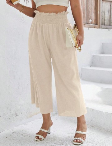 Pantaloni SHEIN CURVE, crem