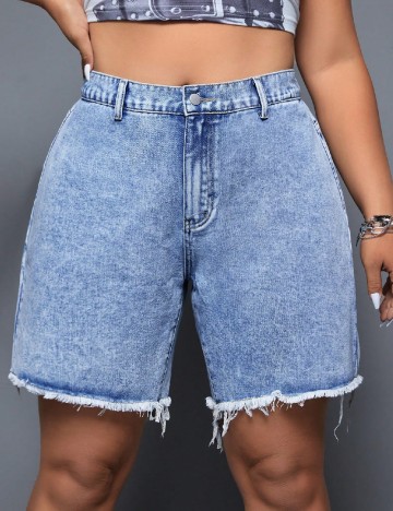 Pantaloni scurti SHEIN CURVE, albastru