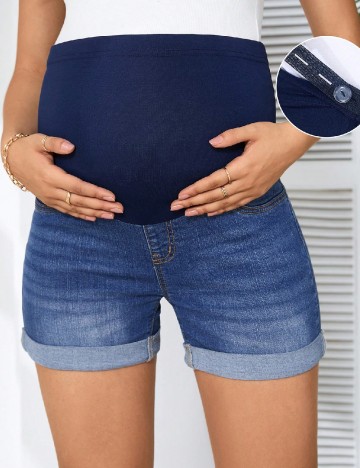 Pantaloni scurti SHEIN Maternity, albastru