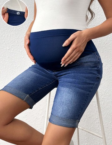 Pantaloni scurti SHEIN Maternity, albastru