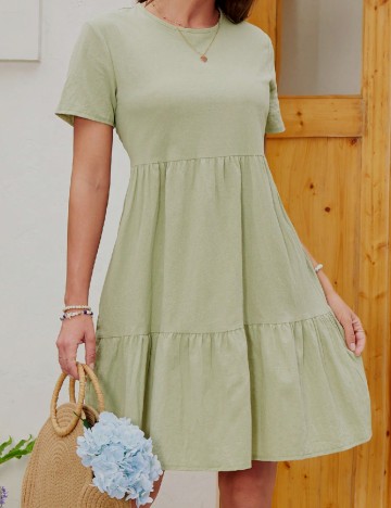 Rochie scurta SHEIN, verde