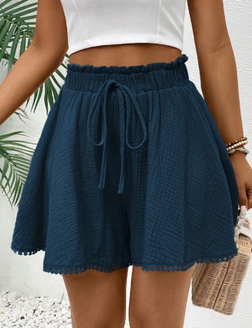 Pantaloni scurti SHEIN, bluemarin