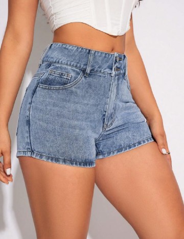 Pantaloni scurti SHEIN, albastru