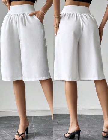 Pantaloni scurti SHEIN, alb