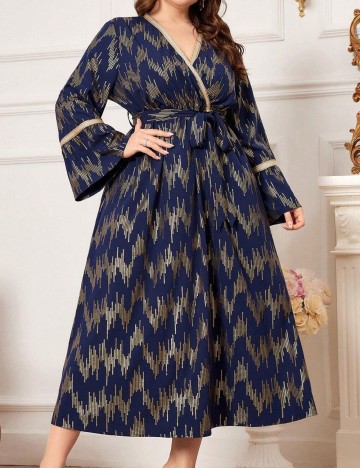 Rochie lunga SHEIN CURVE, bleumarin