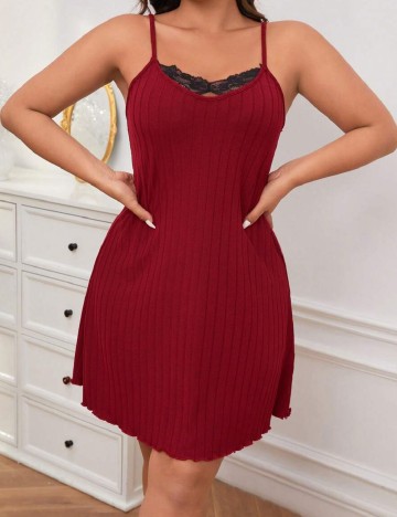 Rochie de noapte SHEIN CURVE, visiniu