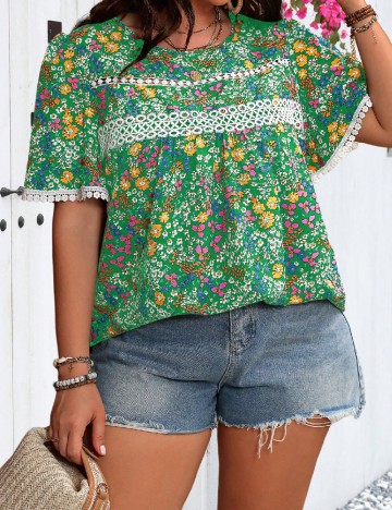 Bluza SHEIN CURVE, floral