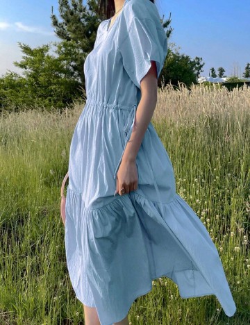 Rochie lunga Dazy, albastru