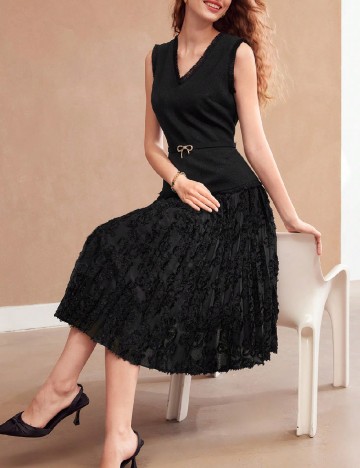 Rochie medie MOTF, negru