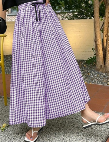 Pantaloni Dazy, alb/mov