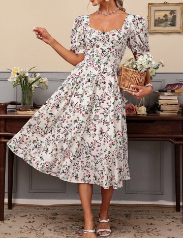 Rochie medie SHEIN, floral print