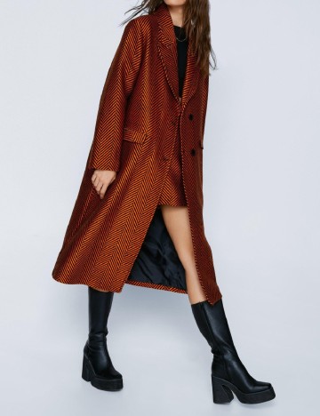 Palton Nasty Gal, portocaliu/negru