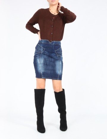 Fusta Bershka, albastru