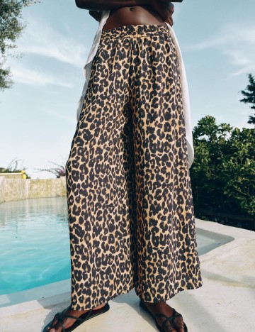 Pantaloni Zra, animal print